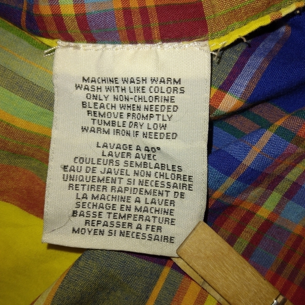Denim & Supply Ralph Lauren yellow plaid short sleeve button shirt casual XXL - Picture 9 of 9
